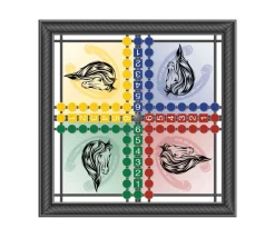 Tapis souple jeu petits chevaux 50 x 50 cm sans pions