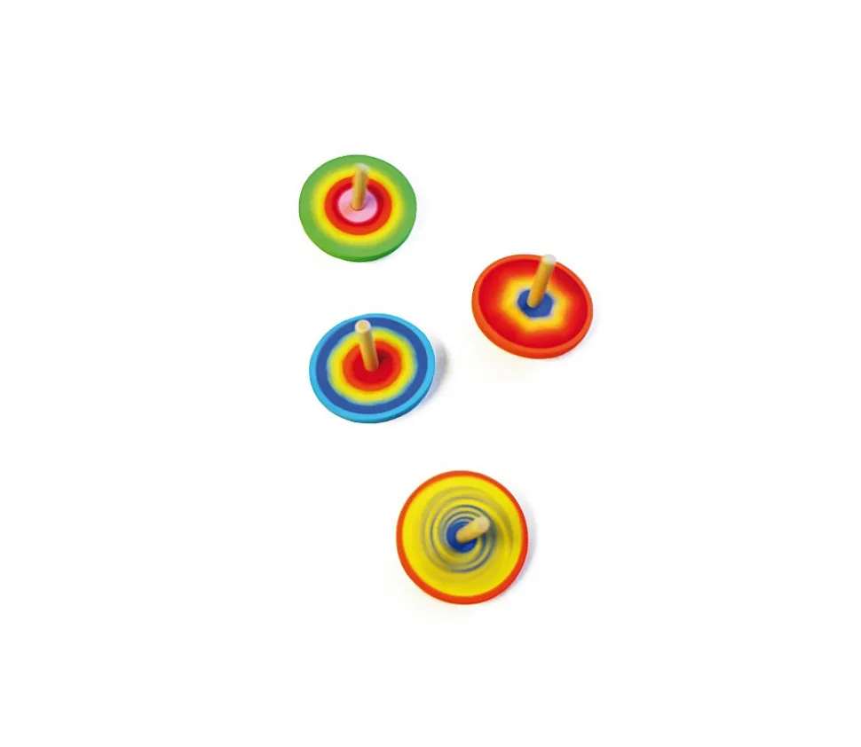Toupie bois Multicolore 6 cm de diamètre