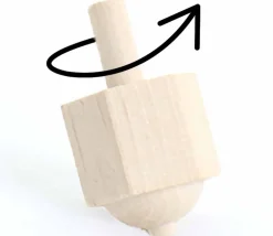 Toupie hexagonale 6 faces neutres - toton 4 cm