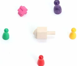 Toupie hexagonale 6 faces neutres - toton 4 cm