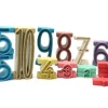 Tour des nombres Couleurs Montessori- bois recyclé 34 pièces