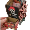 Tour lanceur de dés Pirate 14 cm en bois