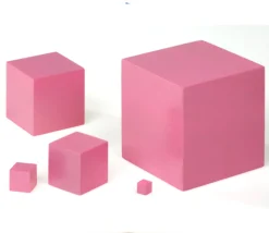 Tour Rose Montessori - 10 cubes en bois