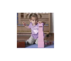 Tour Rose Montessori - 10 cubes en bois
