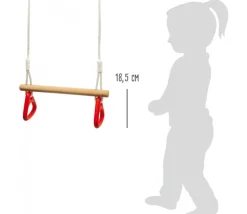 Trapèze avec anneaux pour portique balançoire