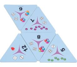 Tri-dominos de 1 à 12 - chiffres, points et objets