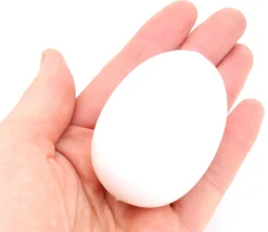 Œuf plastique blanc - oeuf pour décoration 6 cm