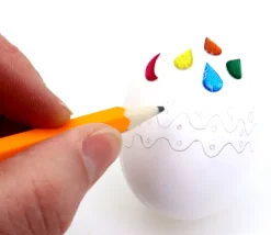 Œuf plastique blanc - oeuf pour décoration 6 cm