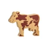 Vache brune en bois 120 x 95 x 25 mm
