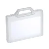 Valisette 24 x 18 x 4.6 cm plastique transparent avec poignée vide