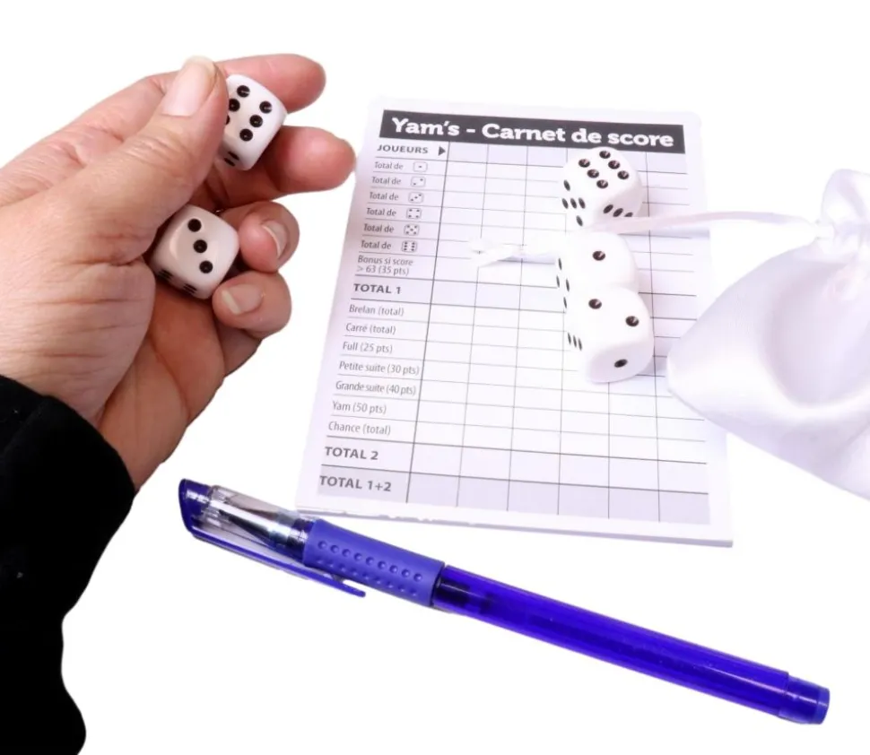 Yam's 5 dés + 1 bloc de score
