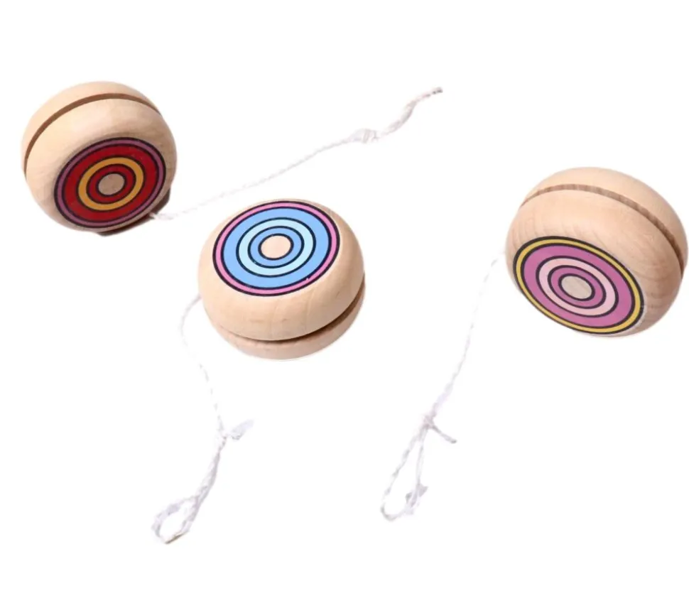 Yoyo en bois coloré 5 cm