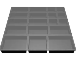 Zacabox - 18 compartiments modulaires avec couvercle - Sabot de rangement pour boite de jeu